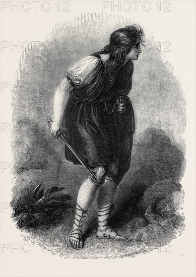 SPECIMEN OF WOOD ENGRAVING, "IMOGENE," AFTER WESTALL