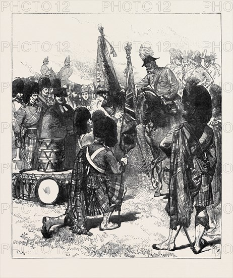 PRESENTATION OF NEW COLOURS TO THE 42ND HIGHLANDERS, 1871