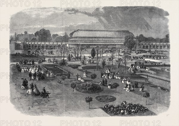 THE ROYAL HORTICULTURAL SOCIETY'S GARDENS, SOUTH KENSINGTON, SHOWING THE CONSERVATORY AND PORTIONS OF THE ARCADES