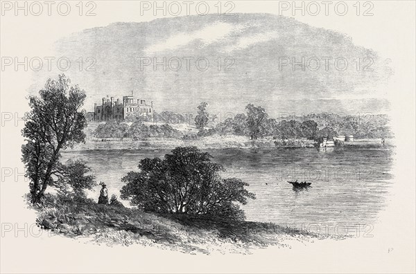 THE GOVERNMENT HOUSE, VIEWED FROM THE EASTERN SIDE OF THE LOWER BOTANIC GARDEN, SKETCHES FROM SYDNEY, NEW SOUTH WALES