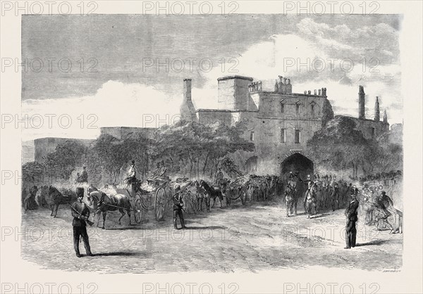 THE INSTALLATION OF LORD PALMERSTON AS LORD WARDEN OF THE CINQUE PORTS: ARRIVAL OF HIS LORDSHIP AT DOVER CASTLE