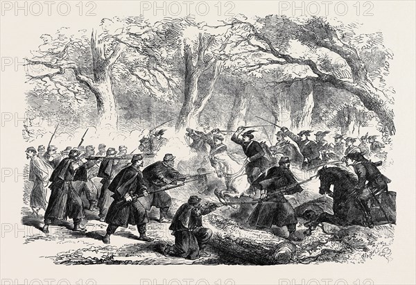 THE CIVIL WAR IN AMERICA: SKIRMISH NEAR FALL'S CHURCH, VIRGINIA, DECEMBER 21, 1861