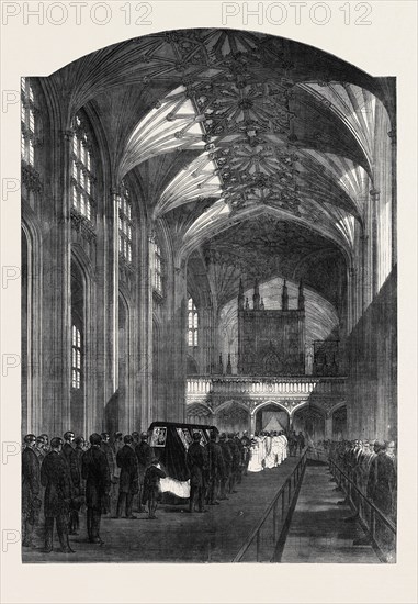 THE FUNERAL PROCESSION IN THE NAVE OF ST. GEORGE'S CHAPEL, WINDSOR; THE FUNERAL OF HIS LATE ROYAL HIGHNESS THE PRINCE CONSORT