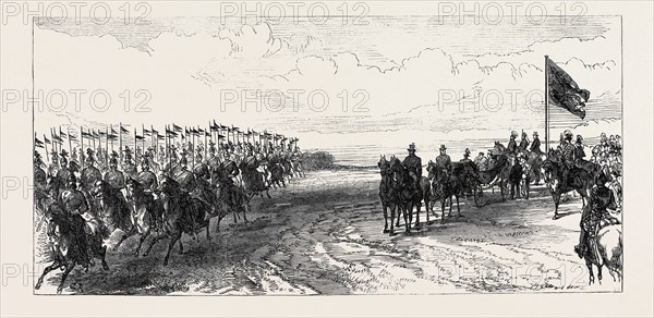 VISIT OF THE PRINCE AND PRINCESS OF WALES TO IRELAND: REVIEW IN PHOENIX PARK: THE 12TH LANCERS GALLOPING PAST, 1868