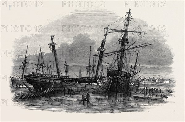 THE RECENT GALE, WRECKS AT HARTLEPOOL, FEBRUARY, 1861