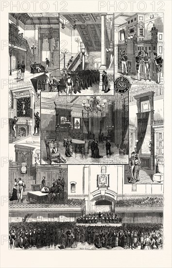 NEW YORK: THE NEW ARMORY OF THE SEVENTH REGIMENT, N.G.S.N.Y. THE RECEPTION ON SUBSCRIBERS' DAY, SEPT. 30TH