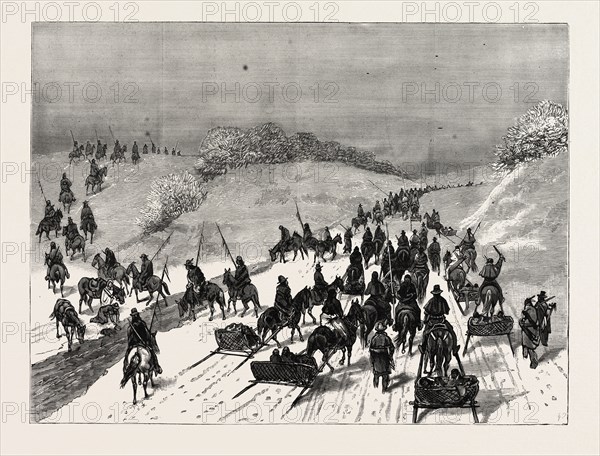 MONTANA: HOSTILE INDIANS UNDER CHIEF GALL, OF SITTING BULL'S BAND, ON THEIR WAY TO THE POPLAR CREEK AGENCY TO SURRENDER, DECEMBER 27TH