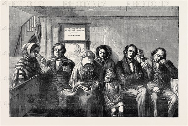 "SCOTTISH PRESBYTERIANS IN A COUNTRY PARISH CHURCH, THE SERMON." PAINTED BY J. STIRLING, FROM THE EXHIBITION OF THE ROYAL ACADEMY