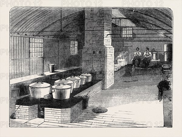 CAPT. GRANT'S PERMANENT COOKING KITCHEN AT THE CAMP, ALDERSHOTT