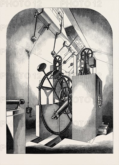 THE PARIS UNIVERSAL EXHIBITION, MODEL OF THE TRANSIT CIRCLE IN THE ROYAL OBSERVATORY, GREENWICH