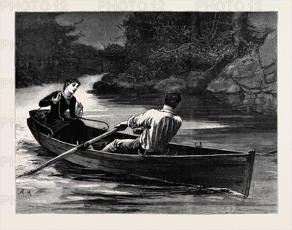 KIT, A MEMORY; BY JAMES PAYN: She took the rudder-lines, while Frank seized the oars