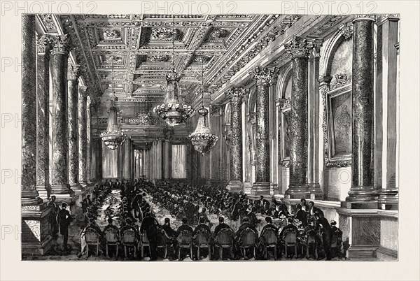 INTERIOR OF GOLDSMITHS' HALL, LONDON, UK