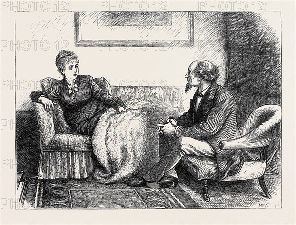 BLACK SPIRITS AND WHITE BY FRANCIS ELEANOR TROLLOPE: "My lady in her energy had sat upright on the sofa, her cheeks were burning red, and her eyes glittered"