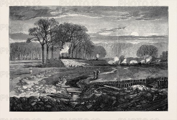 THE BED OF THE SERPENTINE, HYDE PARK, DURING THE IMPROVEMENTS, LONDON, 1870