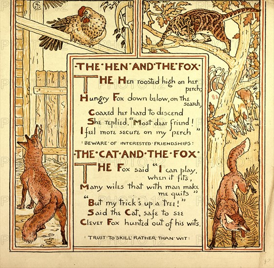 THE HEN AND THE FOX; THE CAT AND THE FOX