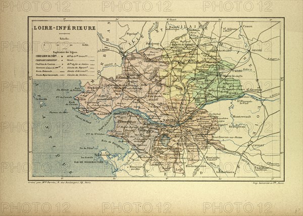 MAP OF LOIRE-INFÃâRIEURE, FRANCE