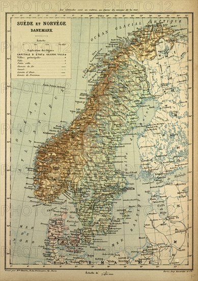 MAP OF SWEDEN, DENMARK, AND NORWAY