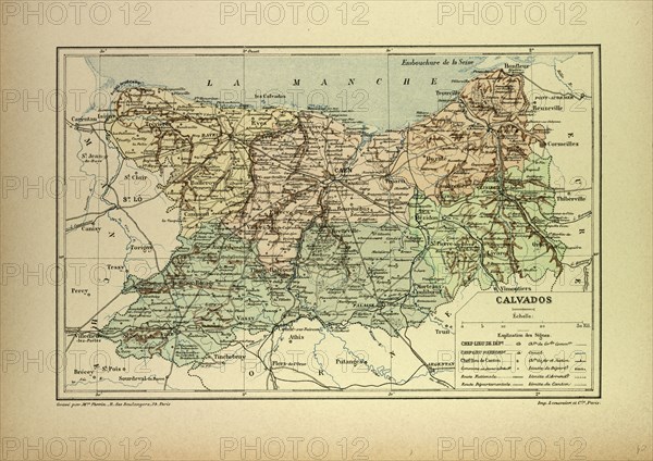 MAP OF CALVADOS, FRANCE