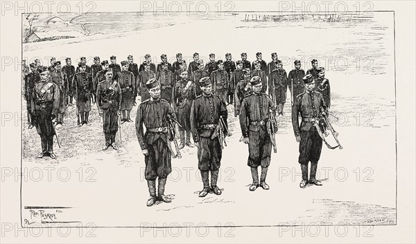 THE MILITARY EXPEDITION TO MANIPUR, EASTERN FRONTIER OF INDIA: NATIVE OFFICERS AND SOLDIERS OF THE 42ND GOORKHAS, ENGAGED IN THE RECENT CONFLICT IN MANIPUR.