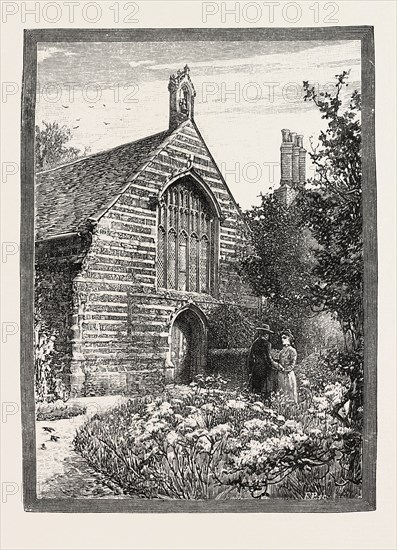 BEDE-HOUSE, WITH RECTORY CHIMNEY.