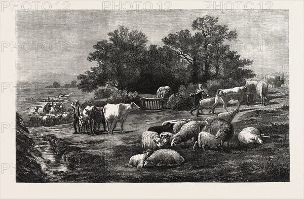 THE ARRIVAL AT THE FAIR: A SCENE IN AUVERGNE, BY M. AUGUSTE BONHEUR