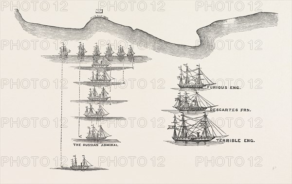 ENGAGEMENT OFF SEBASTOPOL, BETWEEN THREE STEAMERS OF THE ALLIED FLEET AND SIX RUSSIAN STEAMERS, 1854