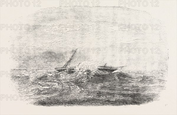 WRECK OF THE DOURO STEAMSHIP ON THE PARACELS IN THE CHINA SEA, 1854