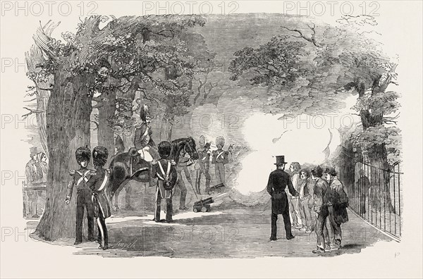 FIRING THE PARK GUNS FOR THE GREAT VICTORY IN THE CRIMEA, 1854