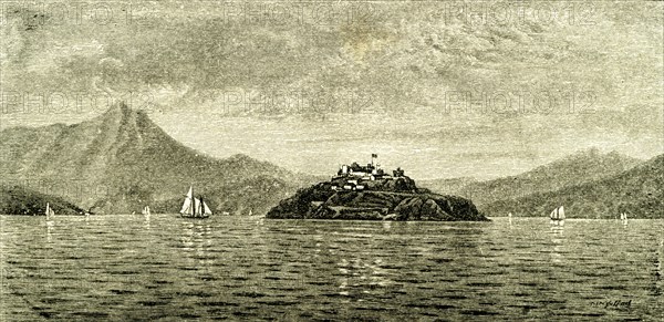 San Francisco Bay and Alcatraz Island, 1891, USA