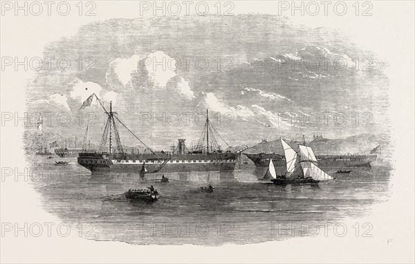 THE STORM IN THE CRIMEA: WRECKS OF THE CADUCEUS AND THE STEAMER MELBOURNE., 1854