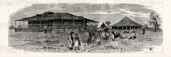 ENGLISH AND PORTUGUESE IN EAST AFRICA, A JOURNEY FROM MANDALA TO UJIJI THROUGH THE TERRITORY OF THE AFRICAN LAKES COMPANY: TRAVELLERS' HOUSE ON THE ROAD BUILT BY THE AFRICAN LAKES CO.