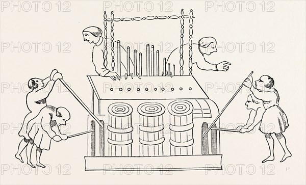 GRAND ORGAN, WITH BELLOWS, AND DOUBLE KEYBOARD