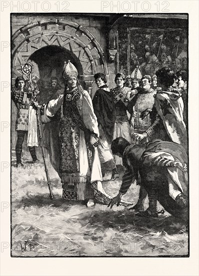 BECKET BEFORE HIS ENEMIES IN THE COUNCIL HALL AT NORTHAMPTON