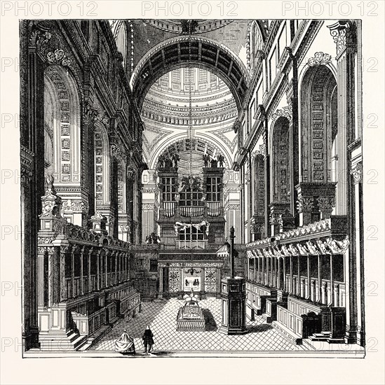 THE CHOIR OF ST. PAUL'S BEFORE THE REMOVAL OF THE SCREEN, LONDON