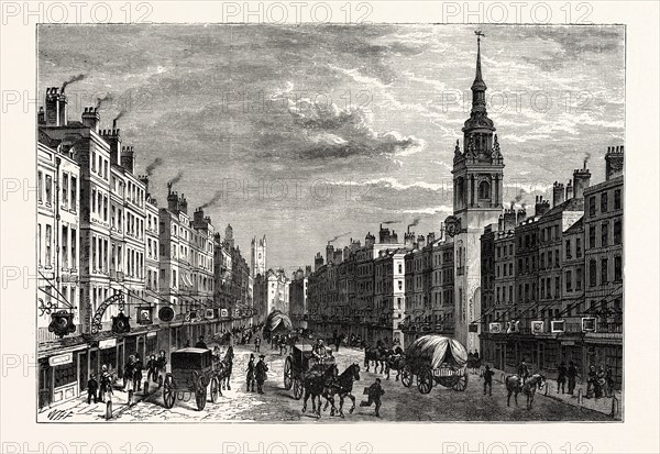 BOW CHURCH AND CHEAPSIDE IN 1750, LONDON