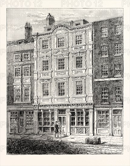 NO. 73, CHEAPSIDE. From an Old View, taken about 1760, LONDON