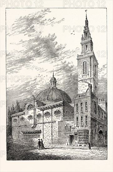 EXTERIOR OF ST. STEPHEN'S, WALBROOK, IN 1700, LONDON