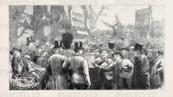 THE RECENT FENIAN DEMONSTRATION IN HYDE PARK, LONDON