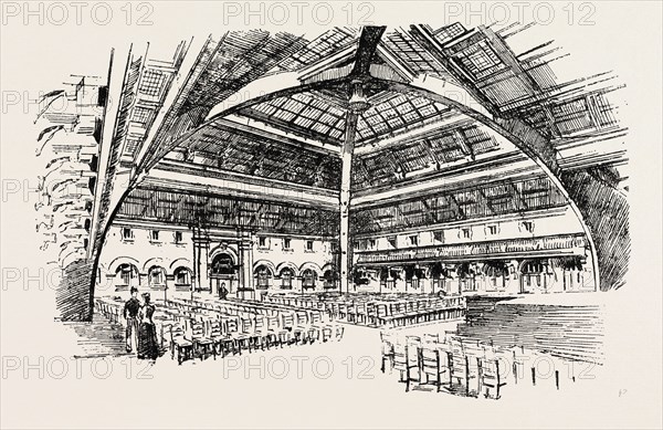 THE GOLDSMITH'S INSTITUTE, OPENED BY T.R.H. THE PRINCE AND PRINCESS OF WALES: THE LECTURE AND MUSIC HALL