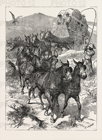 LORD R. CHURCHILL IN SOUTH AFRICA: "Swinging, bounding, jolting, creaking, straining, over this extraordinary route the coach pursues the uneven tenour of its way"