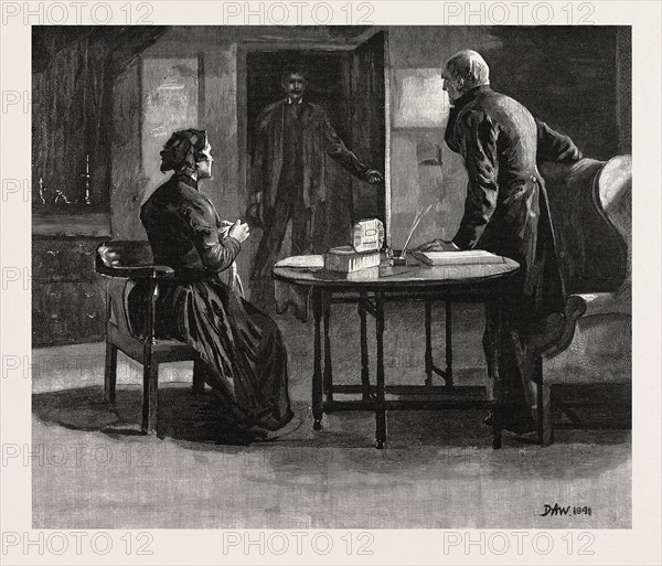 "TESS OF THE D'URBEVILLES" BY THOMAS HARDY: "His father and mother were both in the drawing-room, but neither of his brothers was now at home. Angel entered, and closed the door quietly behind him"