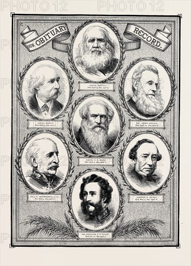 OBITUARY RECORD: SAMUEL BAMFORD, Died April 13, 1872, aged 84; SAMUEL T.B. MORSE, Died April 2, 1872, aged 81; THE CHEVALIER J.S. STUART, Died February 16, 1872, aged 75; HORACE MAYHEW, Died April 30, 1872, aged 56; SIR J.L. PENNEFATHER, G.C.B., Died May 9, 1872, aged 72; REV. HENRY BELLAIRS, Died April 17, 1872, aged 81; MARMION W. SAVAGE, Died May 1, 1872, aged 67