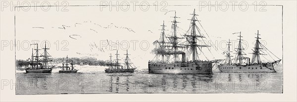 THE CRISIS IN EGYPT: THE ANGLO-FRENCH SQUADRON PROCEEDING IN COMPANY FROM SUDA BAY TO ALEXANDRIA