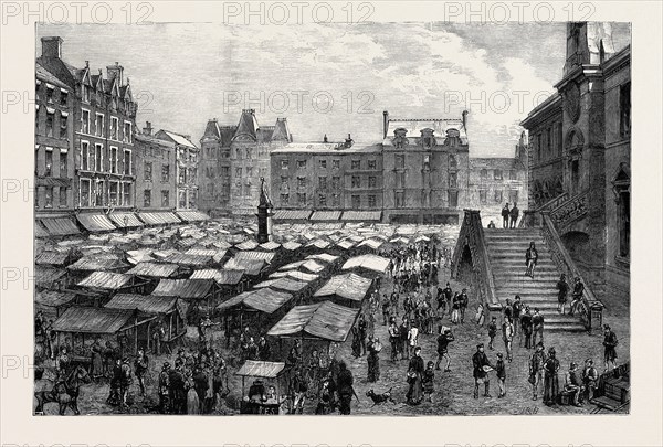 LEICESTER: MARKET PLACE, SATURDAY AFTERNOON