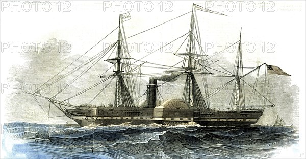 Washington, steamship, vessel, boat, 1847, line between New York and Bremen, steam machinery, 2000 horse power, 1750 tons, United States, United States of America, America