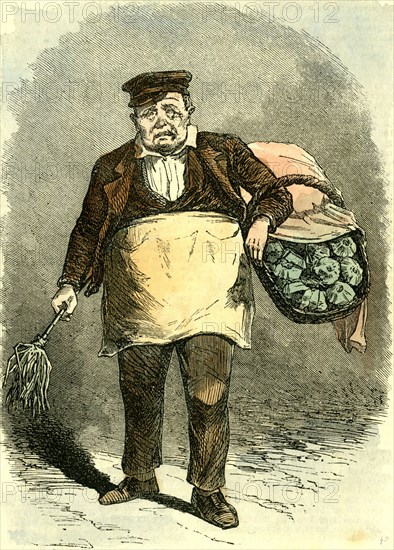 Madrid, Spain, Pieman, 1866, street character