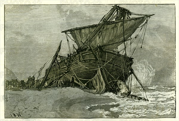 Wreck of the Tally Ho, Eastbourne, U.K., 1887