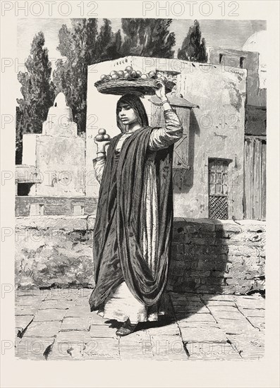 ORANGE-SELLER. Egypt, engraving 1879