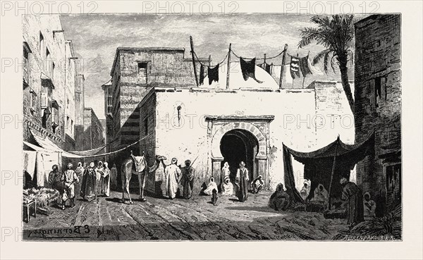 A BATH-HOUSE. Egypt, engraving 1879