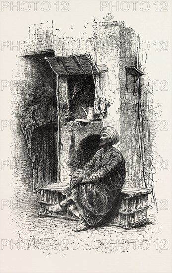 COFFEE. Egypt, engraving 1879